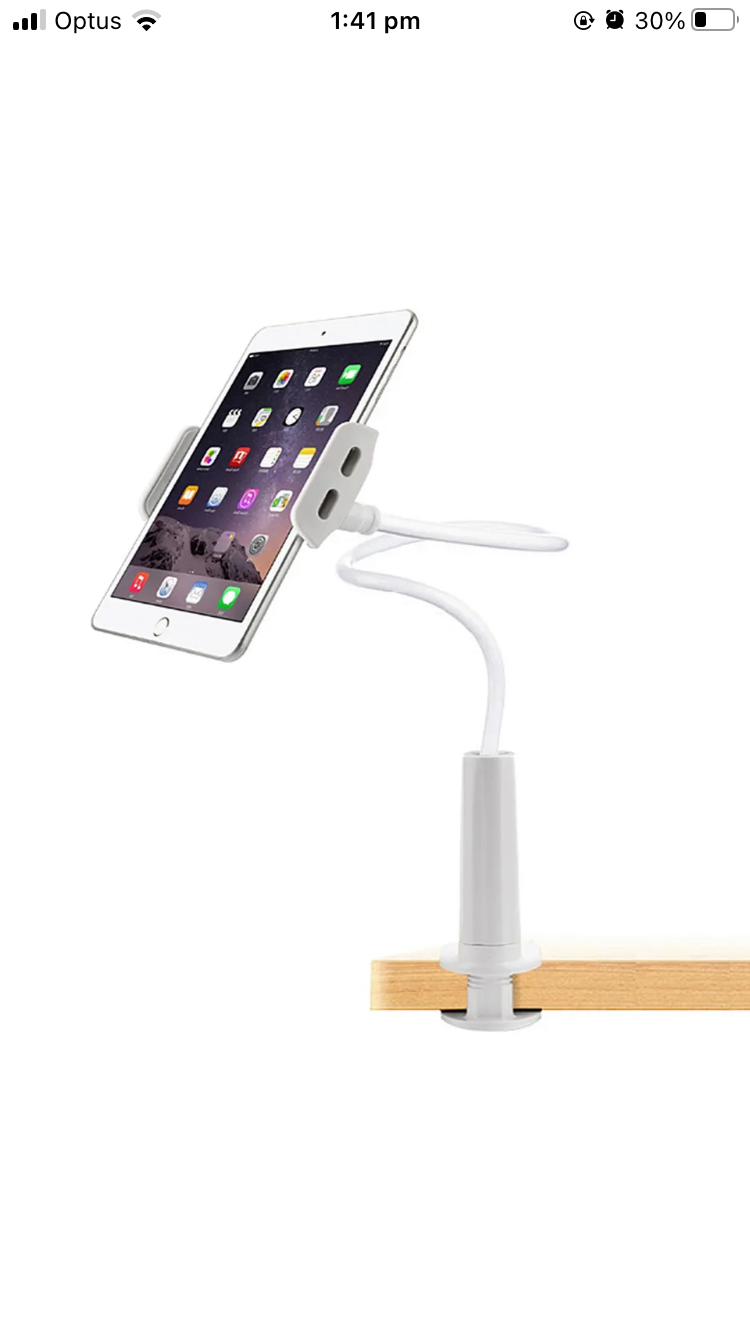 U STOCK!FAST SHIPPING! Features No Tools Required needed and easy to install. Simple & Generous appearance, all-purpose designed. Solid quality made ABS+PVC+Silicone, long 360°Rotation Tablet Stand Holder Lazy Bed Desk Mount for iPad Air iPhone Samsung