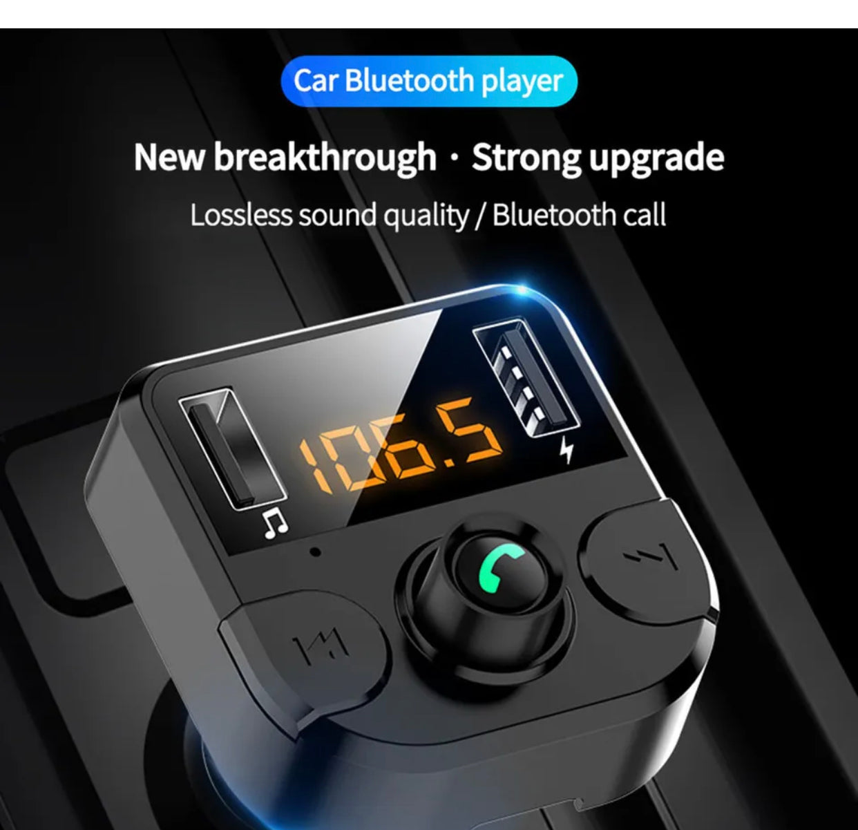 Brand new- free post Wireless Bluetooth Car Kit FM Transmitter Radio Handsfree MP3 Player USB Charger