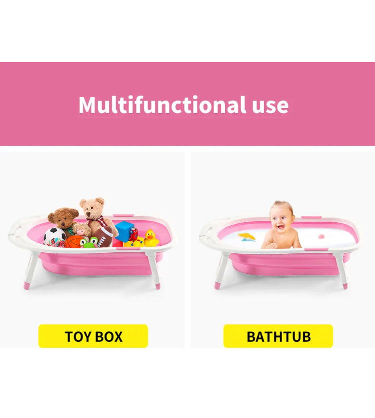 Brand new- free post Baby Bath Tub Infant Toddlers Foldable Bathtub Folding Safety Bathing Shower