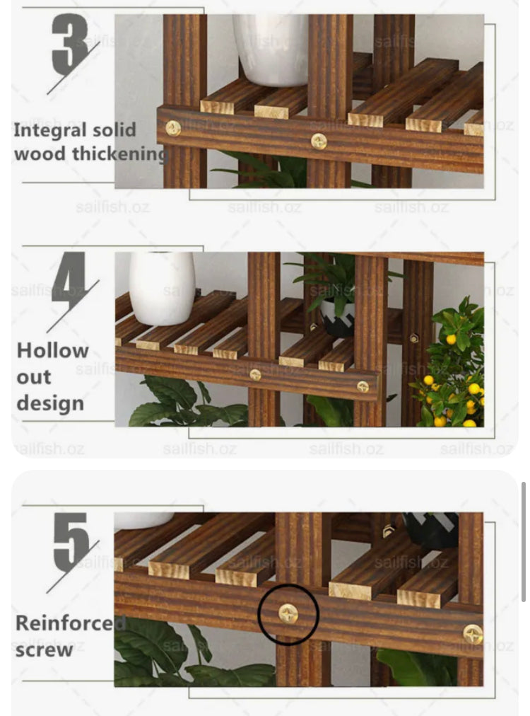 Brand new 115 cm - 6 tier plant stand with wheels