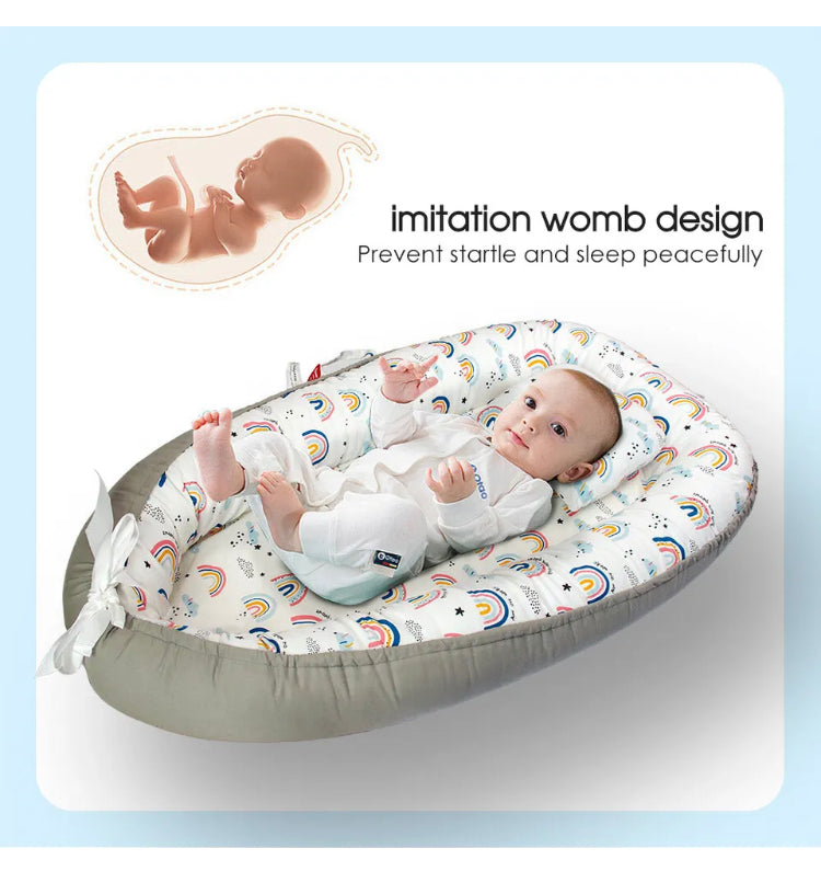 Brand new-free post Baby Nest Bed Lounger Sleeping Portable Pillow Newborn Bassinet Crib Cot