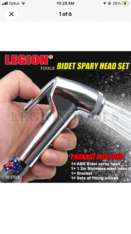 Brand new- free post Bidet Douche Toilet Spray Shattaf Shower Head Hose Sprayer Kit Hand Silver