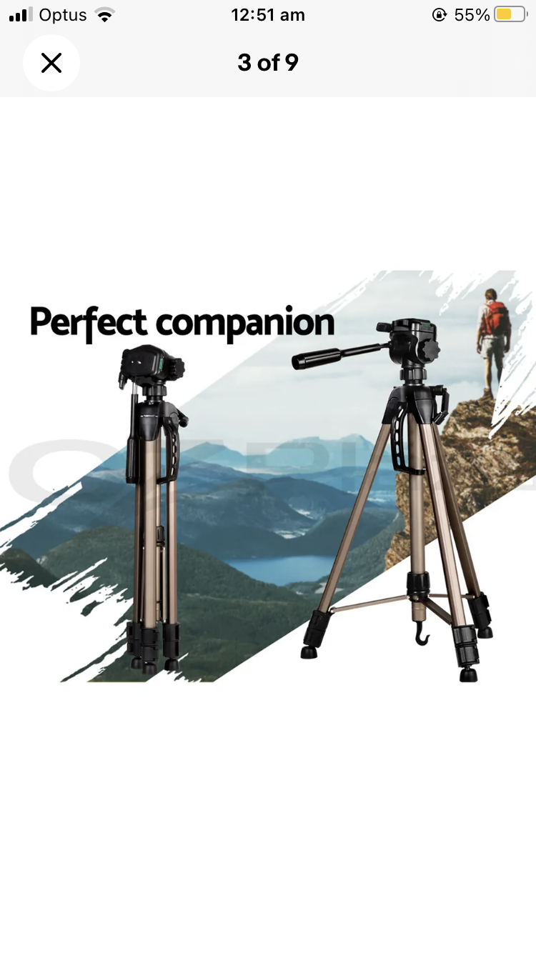 Brand new- free post Weifeng Professional Camera Tripod Monopod Stand DSLR Pan Head Mount Flexible