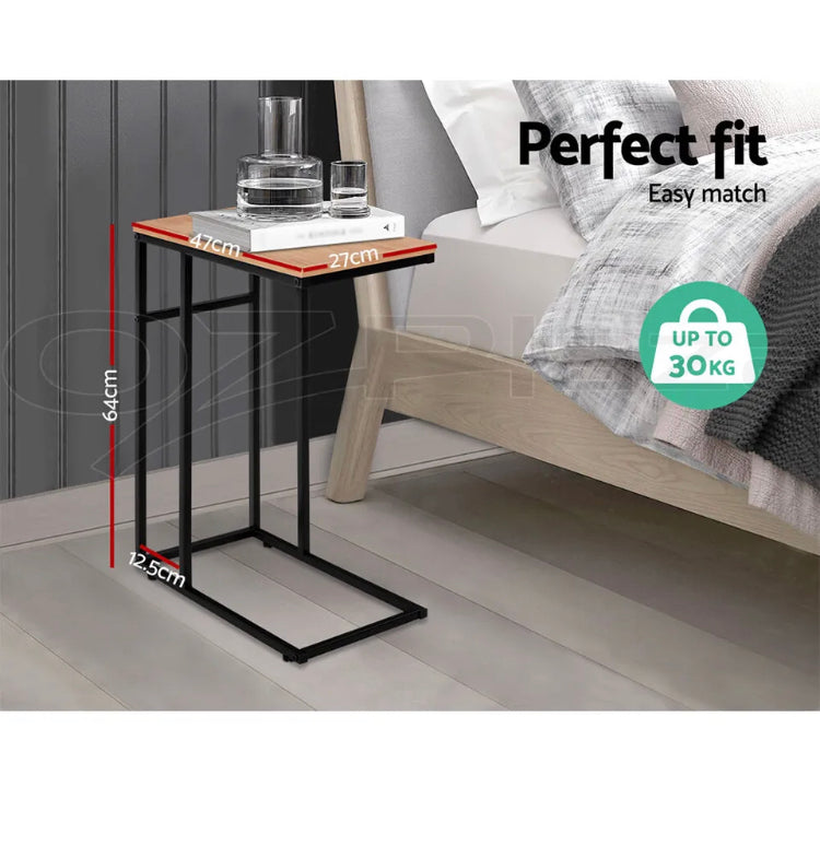 Brand new-free post Artiss Coffee Table Side End Tables Laptop Desk Bedside Sofa Wooden Metal Frame