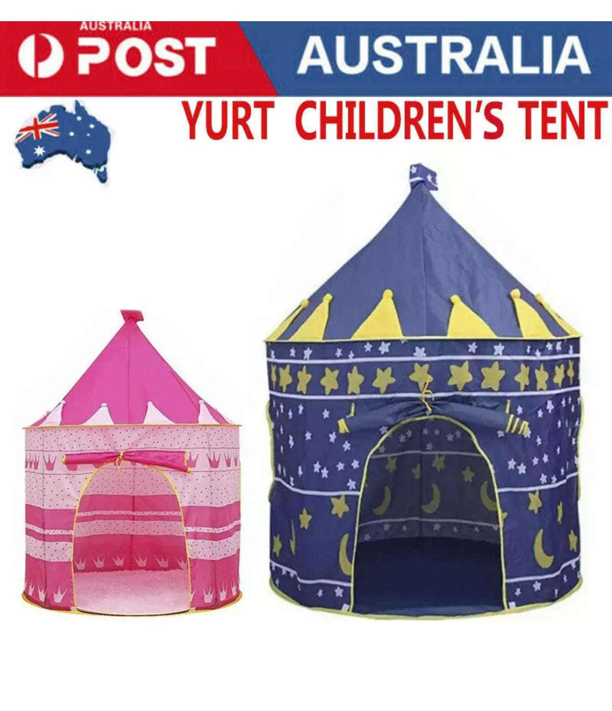 Brand new- free post Kids Playhouse Play tent Pop Up Castle Princess Indoor Outdoor Girls Boys Gift