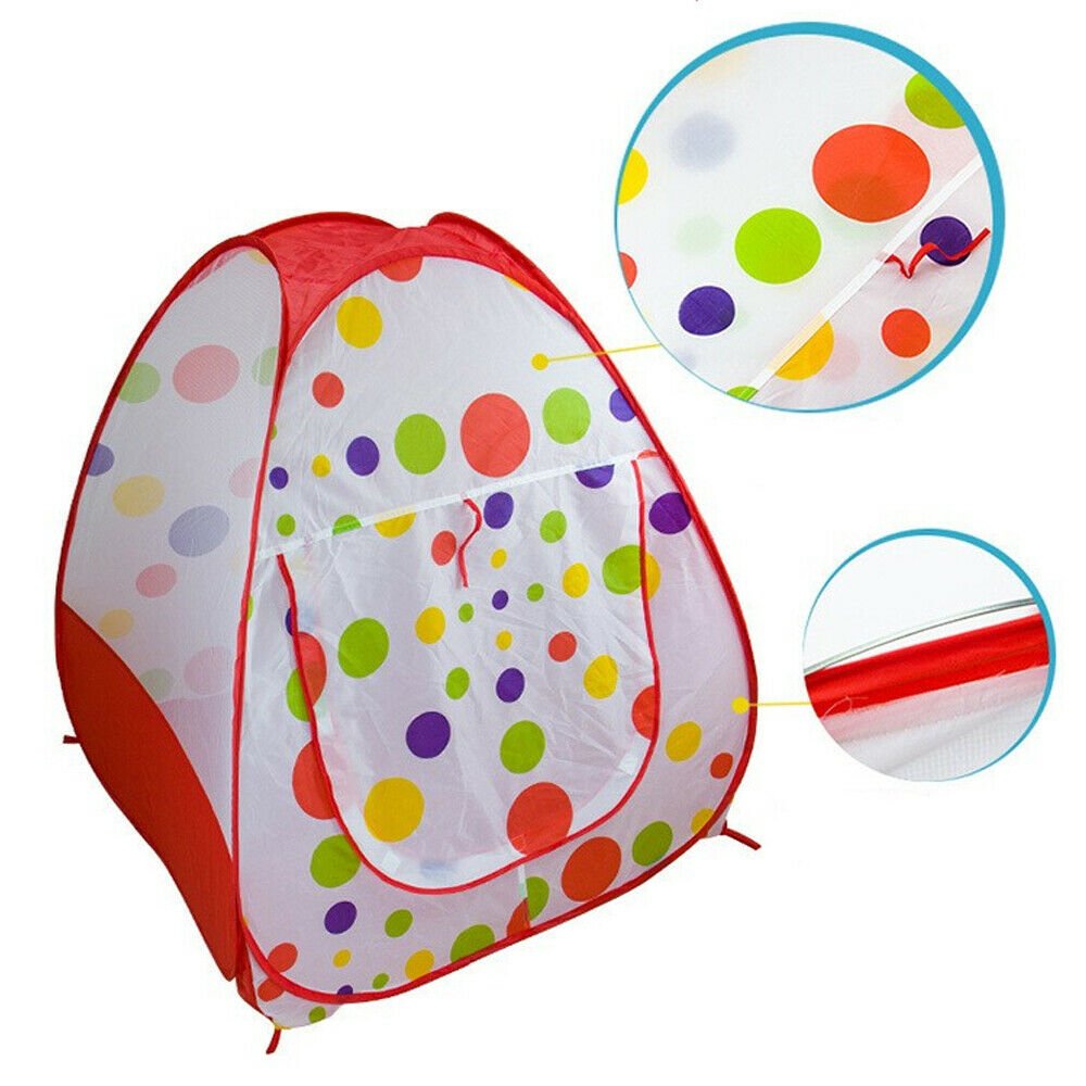 Foldable Kids Play Pit Tunnel Ball Pool Pop Up Tent Playhouse Outdoor 3 in 1 Set