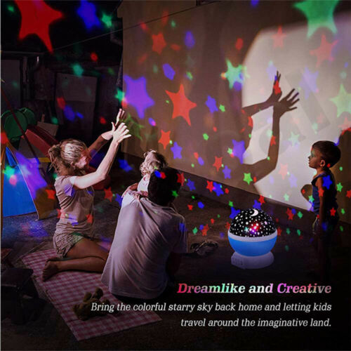 LED Star Night Light Galaxy Starry Sky Projector Party Rotating Kids Room Gift