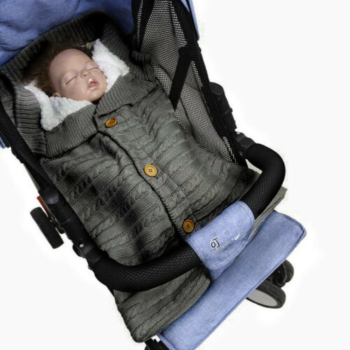 Winter Wrap Thick Sleeping Bags Baby Swaddle Blanket Warm Infant Stroller Knit